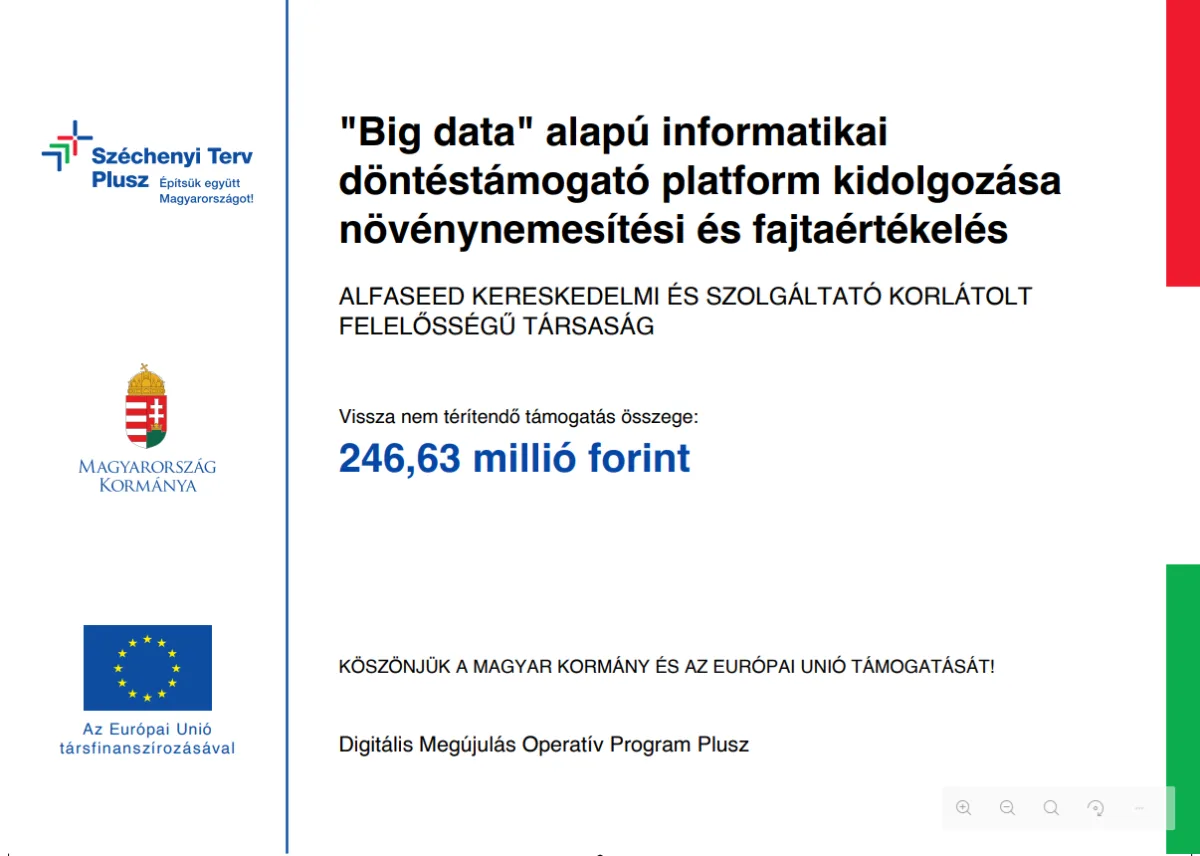 DIMOP_PLUSZ-1.1.2/B-24-2025-00095 – „Big data” alapú informatikai döntéstámogató platform kidolgozása